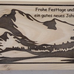 Plaque de voeux en bois