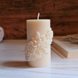 Blossom Kerze | Natürliche Dekoration aus Pflanzenwachs