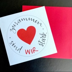 ❤️Faltkarte Zusammen sind WIR stark❤️
