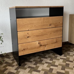 Stahl-Holz-Kommode in...