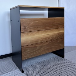 Stahl-Holz-Kommode in...