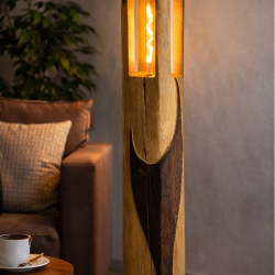 Lampe design en bois massif...