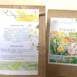Herbal tea with flowers 