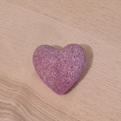 Lavender heart bath bomb