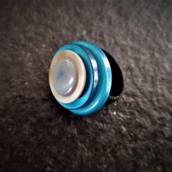 Anello a bottone blu