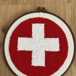 Wanddekoration Schweizerflagge