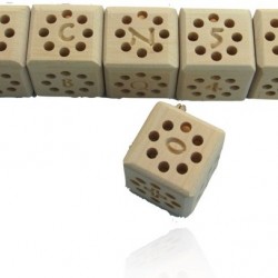 17 RESO Swiss Stone Pine Magic Blocks with letters and numbers