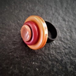 Orange Button Ring