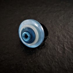 Blue Sky Button Ring