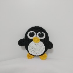 Applique au crochet pingouin