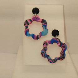 Boucles d'oreilles femme en pâte fimo