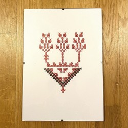 Broderie Palestinienne Tatreez sur papier