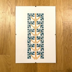 Broderie Palestinienne Tatreez sur papier