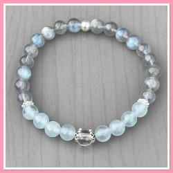 Bracelet en Aigue-marine,...