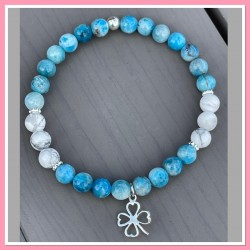 Bracelet en Apatite et Howlite
