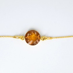 Armband vergoldet mit echten Blumen