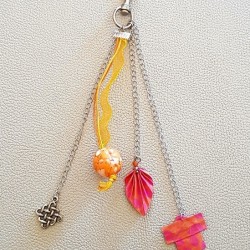 Origami-Orange-Kimono-Taschenschmuck