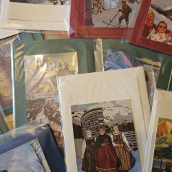4 cartes artistiques faites...