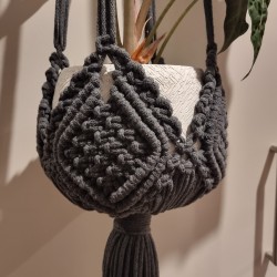 BLUMENAMPEL CHARCOAL